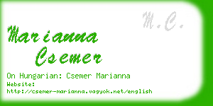 marianna csemer business card